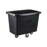 Kosh Lavanderie  me Rrota Plastik 105 x 70 Cm H83 cm  Bardhe/Zeze