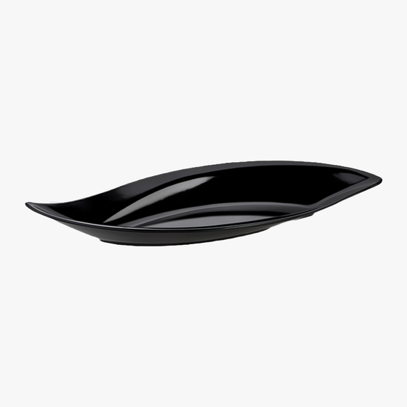 Pjatance Forme Gjethe e Zeze Melamine 24x50cm H:6.5cm