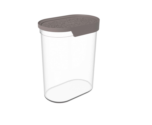 Kontenitor  per ushqime Oval me Kapak hermetik  2250CC Kafe 15,5x9,5x19CM