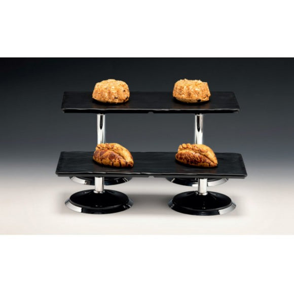 Ekspozitor 2 kate me tabaka melamine e zeze 65X19 H:21cm