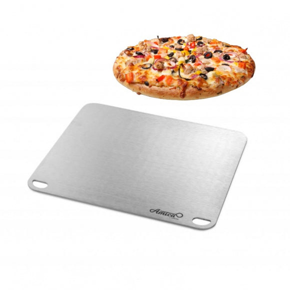 Piaster inoxi  per te pjekur pica ne shtepi 40x35 cm